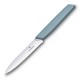 Нож кухонный Victorinox Swiss Modern Paring 10 см, серрейтор, голубой