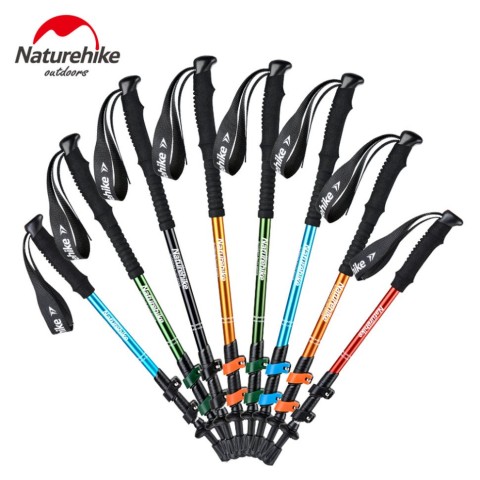 Трекінгова палиця 3-сек. Naturehike Boy 6061 AL NH17D001-Z, 50-100 см, алюміній, блакитна