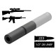 Інтегрована задня частина AFTactical L100 для глушників S44/S441 серії, .223 (5.56мм), 1/2x28 UNEF