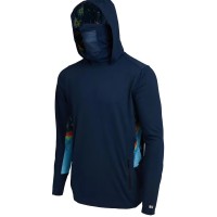Реглан Pelagic Exo-Tech Hooded Fishing Shirt L Navy