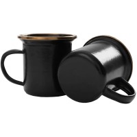 Набор чашек Barebones Espresso Cup/Enamel/Set 2 шт Charcoal