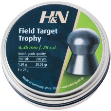 Пули пневм H&N Field Target Trophy 6,35 мм , 1,30 г, 200 шт/уп.