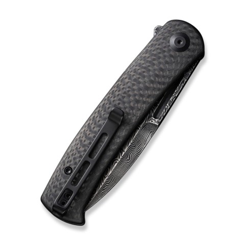 Ніж складаний туристичний Civivi Caetus Flipper, (8.8 см) Damascus / Carbon Fiber