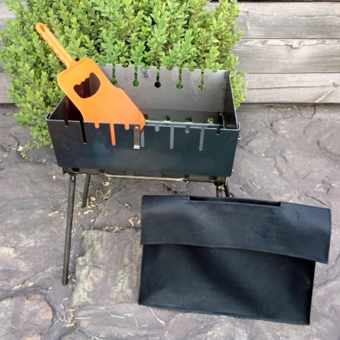 Переносний дворівневий Мангал-валіза на 6 шампурів 2мм