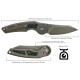 Нож Fox Jupiter Black Blade Titanium, Bead blasted Titanium + Jungle Wear carbon fiber i ц:gray/green