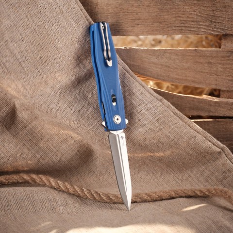 Ніж складаний туристичний Ruike P188-E, (9.1 см) D2 / G10 синій