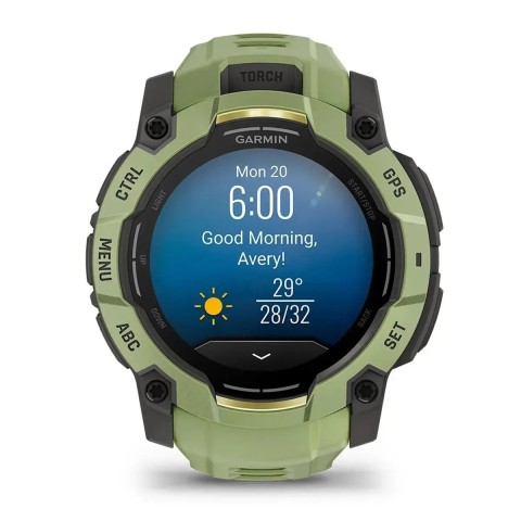 Смарт-годинник Garmin Instinct 3 (50 мм) AMOLED папоротево-зелений