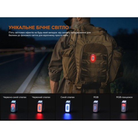 Ліхтар з кліпсою Fenix E04R, білий