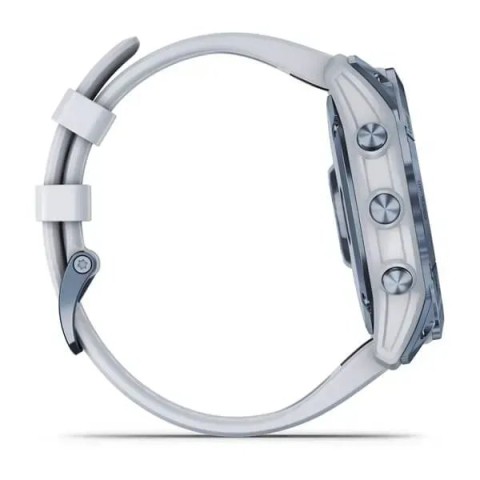 Смарт-годинник Garmin fenix 7X Sapphire Solar мінерально-синій титановий DLC з ремінцем кольору білого каменю