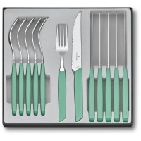 Набір кухонний Victorinox Swiss Modern Table Set 12шт з мятн. ручкою (6 ножів steak, 6 віделок)