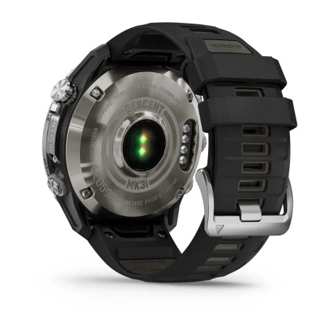 Смарт-годинник Garmin Descent Mk3i (51 мм) сріблясто-чорний PVD титановий з чорно/сірим силіконовим ремінцем