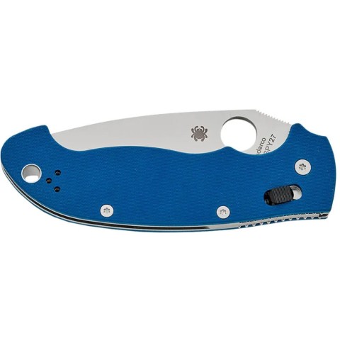Ніж Spyderco Manix 2 XL, CPM SPY27, G-10 cobalt blue