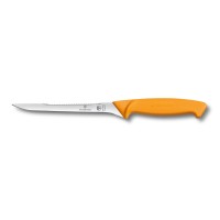 Ніж кухонний Victorinox Swibo Fish Filleting, вузький, гнучкий, для філе, помаранчевий, 16 см
