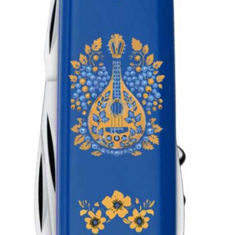 Ніж Victorinox Spartan Ukraine 91мм,12функ,син ,Українські мотиви