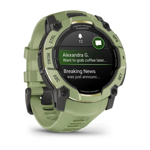 Смарт-годинник Garmin Instinct 3 (50 мм) AMOLED папоротево-зелений