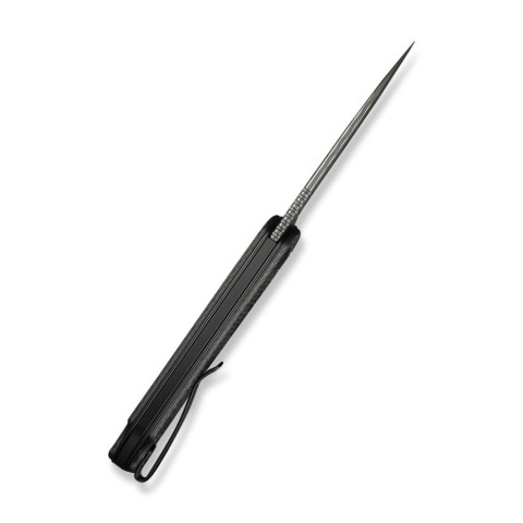 Ніж складаний кишеньковий Civivi Elementum Slip Joint, (7.5 см) Damascus / Carbon Fiber сірий