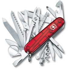 Ніж Victorinox Swisschamp 91мм,33функ,черв.прозор