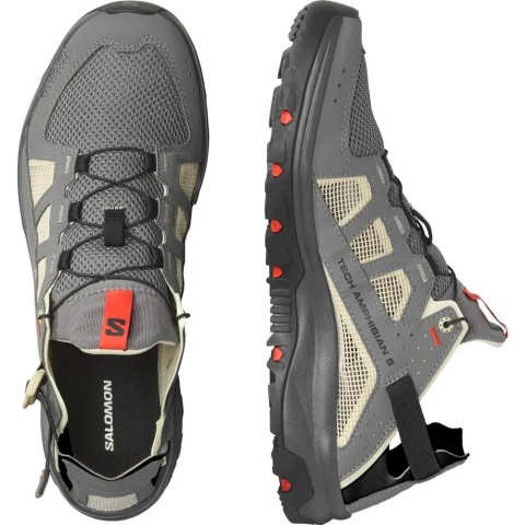 Кросівки Salomon TECHAMPHIBIAN 5 6.5 Pewter/Moth/Fiery red