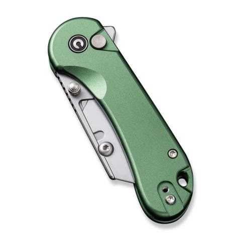 Ніж трапеція складаний кишеньковий Civivi Elementum Utility, (5.8 см) 6Cr13 / Aluminum зелений