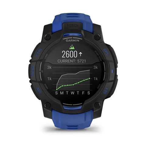 Смарт-годинник Garmin Instinct 3 (45 мм) AMOLED синя блискавка/чорний