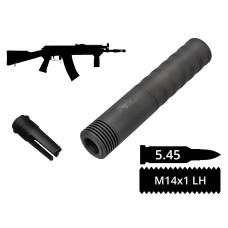 2в1 розбірний пбс+пламегас AFTactical S44F30, 5.45 мм, 14x1 Lh, WBP Jack Tactical