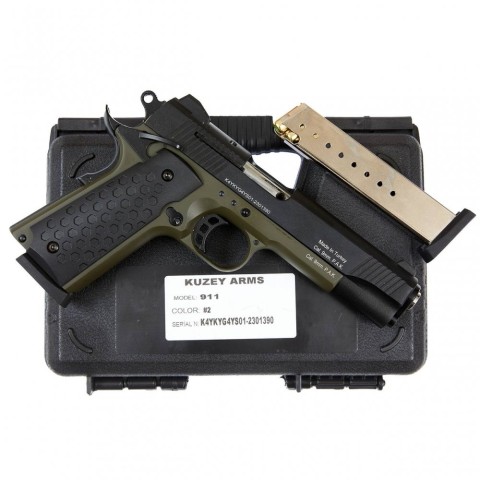Стартовый пистолет KUZEY 911#2 Black/Green Grips