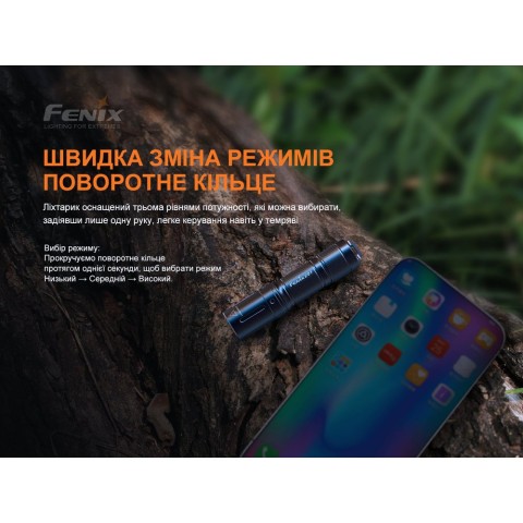 Ліхтар ручний Fenix E01 V2.0 чорний