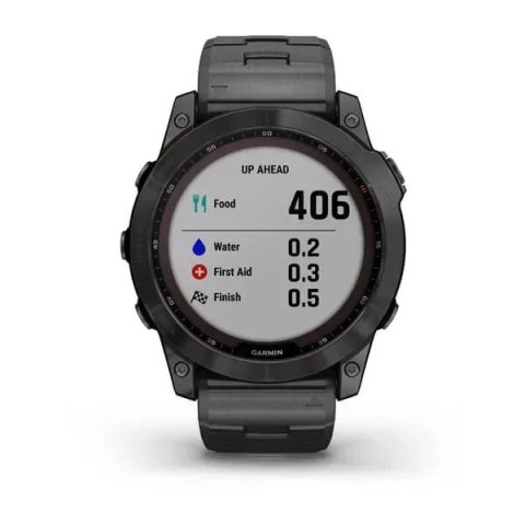 Смарт-годинник Garmin fenix 7X Sapphire Solar карбоново-сірий титановий DLC з титановим вентильованим браслетом