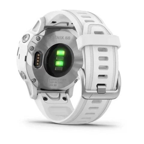 Смарт-годинник Garmin fenix 6S білий з білим ремінцем