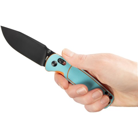 Нож CJRB Shale Black Blade, AR-RPM9,    G10 ц:blue/orange