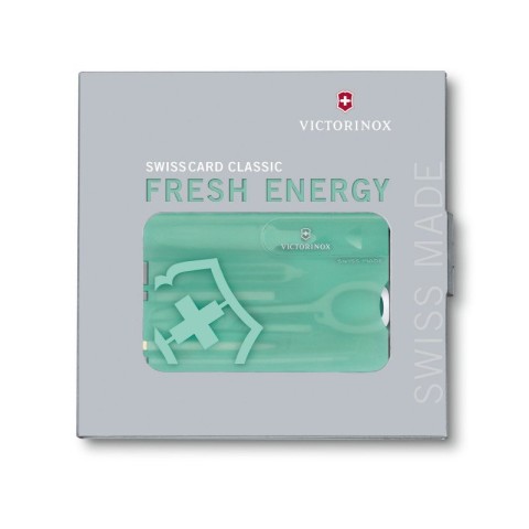 Складной нож Victorinox SWISSCARD Fresh Energy SE 82х54х4мм/10функ/голуб /ножн/ручка