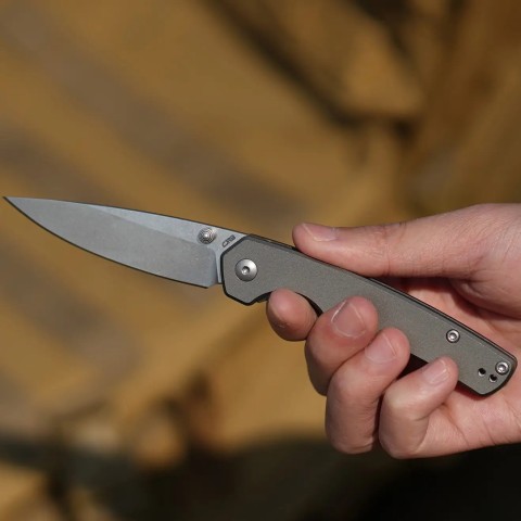 Нож CJRB Kain SW AR-RPM9 Aluminum Gray