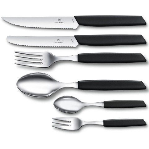 Кухонна виделка Victorinox Swiss Modern Table 20см з черн. ручкою