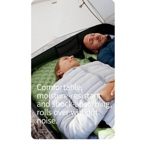 Матрац туристичний надувний одномісний  Naturehike CNK2450WS014, надлегкий, 186х58х8 см, зелений із мішком для надування