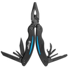 Мультитул Ganzo G109, (16.5 см) 10 функцій, чорний з блакитним + чохол