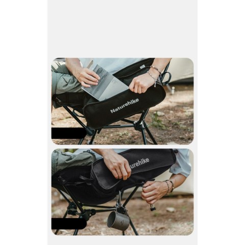 Крісло складане Naturehike Clamshell 001 Triangle Folding Moon Chair, чорний