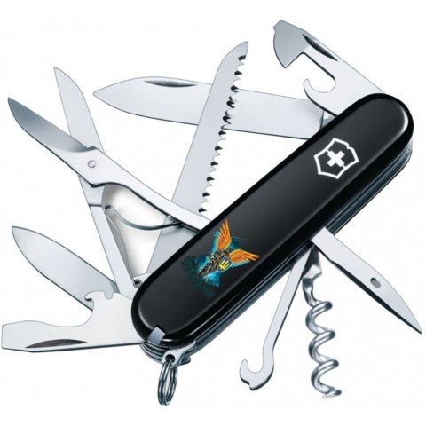 HUNTSMAN UKRAINE  91мм/15функ/черн /штоп/ножн/пила/крюк /Ангел ВСУ