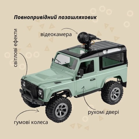 Машинка OTAMANKO 4x4 полноприводный внедорожник с камерой зеленый