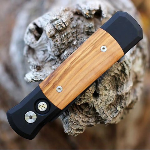 Нож Pro-Tech Godson Aluminum Black Olive DLC ц:black