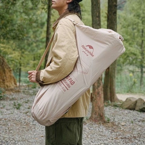 Матрац туристичний самонадувний одномісний Naturehike NH20FCD08, 200x76x10 см, бежевий