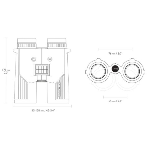 Бінокль Hawke Frontier LRF Green 10x42 с дальномером 2300 м