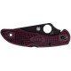 Ніж Spyderco Delica 4 Lightweight Black Blade Micro-Melt PD1, FRN burgundy