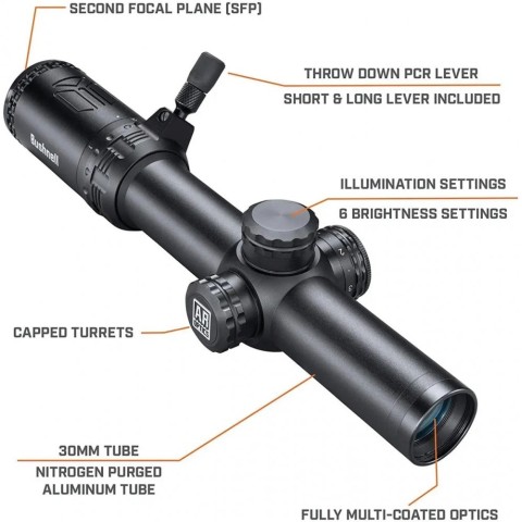 Оптический прицел Bushnell AR71624I 1-6Х24 AR, .223/5.56 BDC