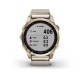 Смарт-часы Garmin fenix 7S Sapphire Solar кремово-золотистые титановые с нейлоновым ремешком кремового цвета