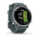 Смарт-часы Garmin Approach S44 с серебристым алюминиевым безелем и серым ремешком
