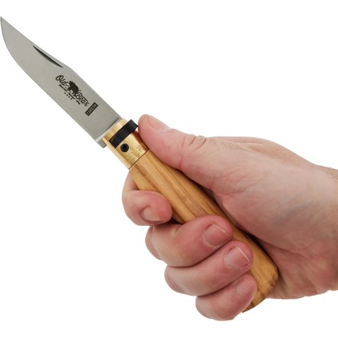 Нож Old Bear Classic M, C70 steel, Olive wood ц:olive