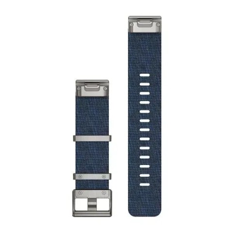Ремінці для годинника Garmin QuickFit 22 нейлонові жаккардового плетіння, індиго