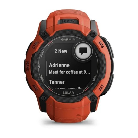 Смарт-годинник Garmin Instinct 2X Solar полум’яно-червоний