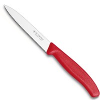 Нож кухонный Victorinox SwissClassic, 10 см, серрейтор, красный
