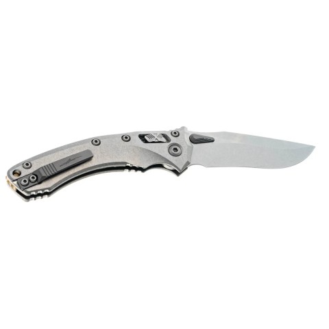 Нож Microtech Amphibian RAM-LOK Marfione Select Stonewash Slab Side Bronze Titanium